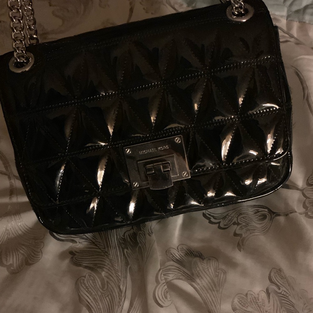 Michael Kors black cross body purse
